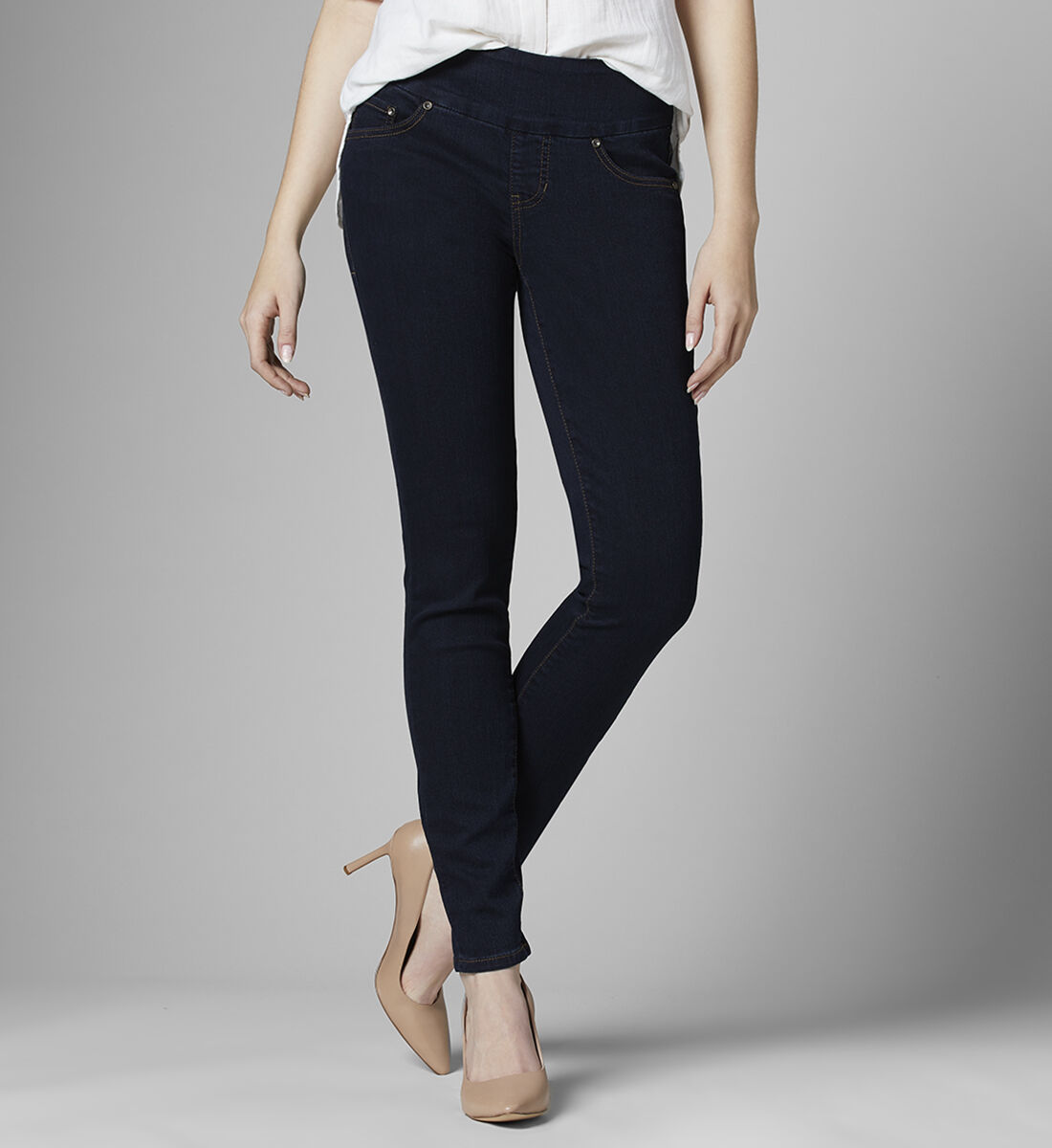 Nora Mid Rise Skinny Jeans Side